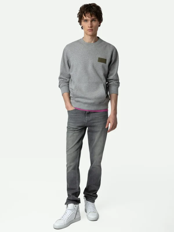 Zadig&Voltaire Aime Sweatshirt Gris chine Sale