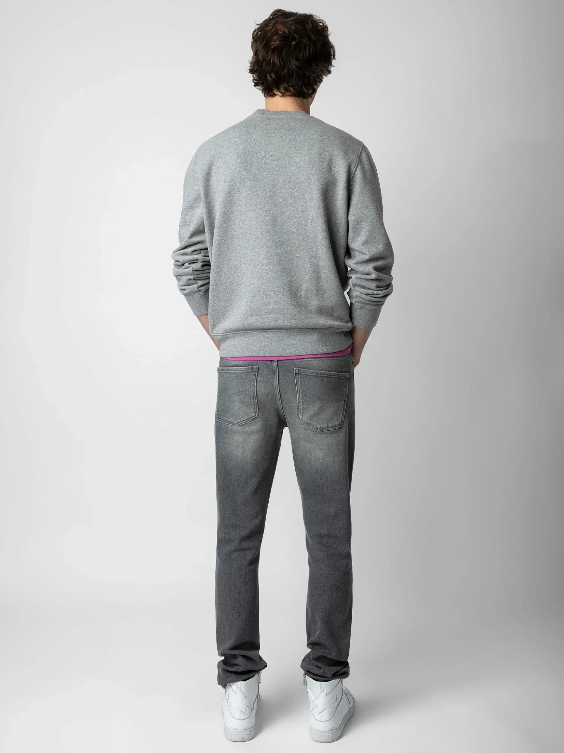 aime_sweatshirt_1.webp Zadig&Voltaire Aime Sweatshirt Gris chine Sale