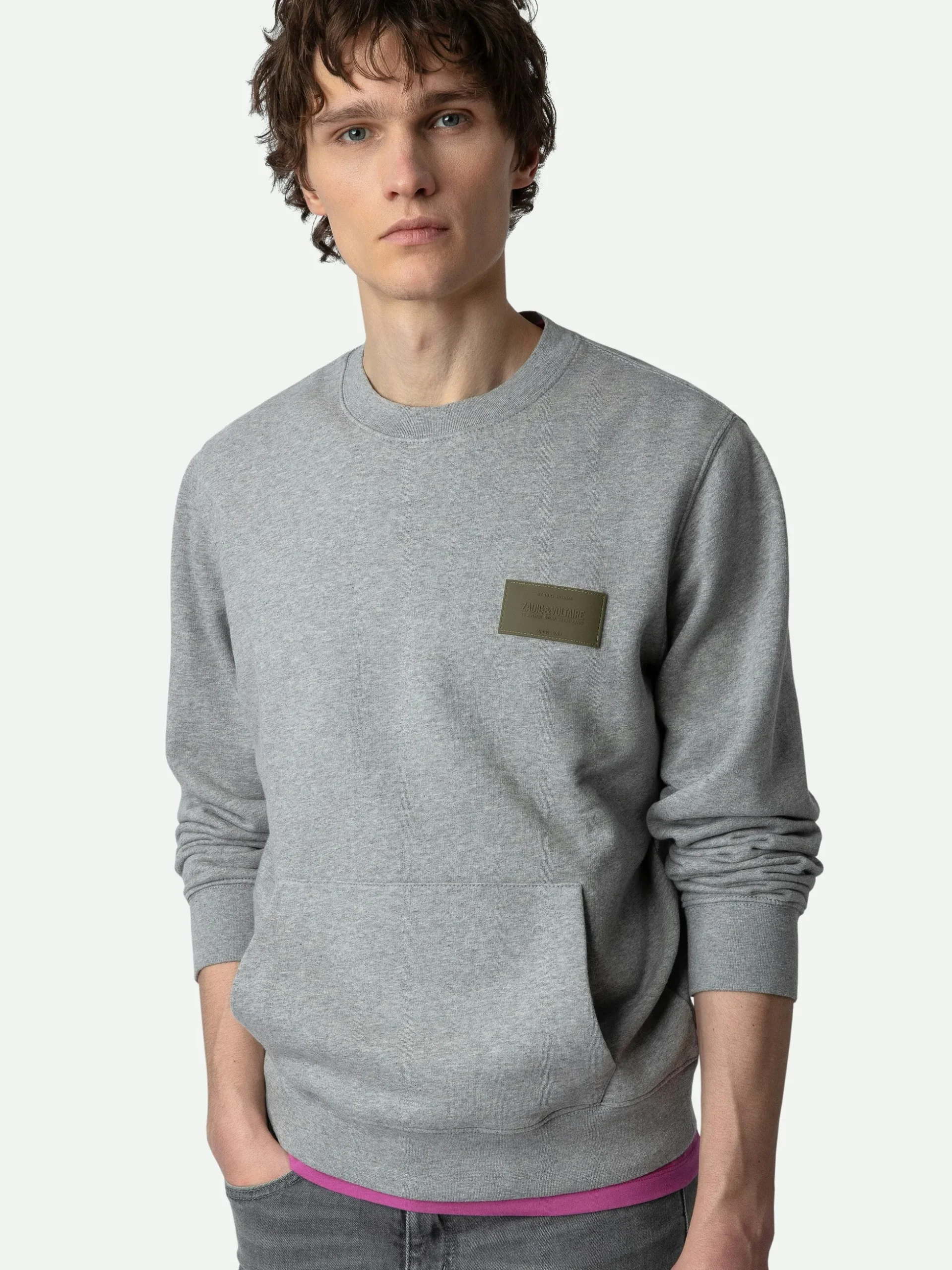 aime_sweatshirt_4.webp Zadig&Voltaire Aime Sweatshirt Gris chine Sale