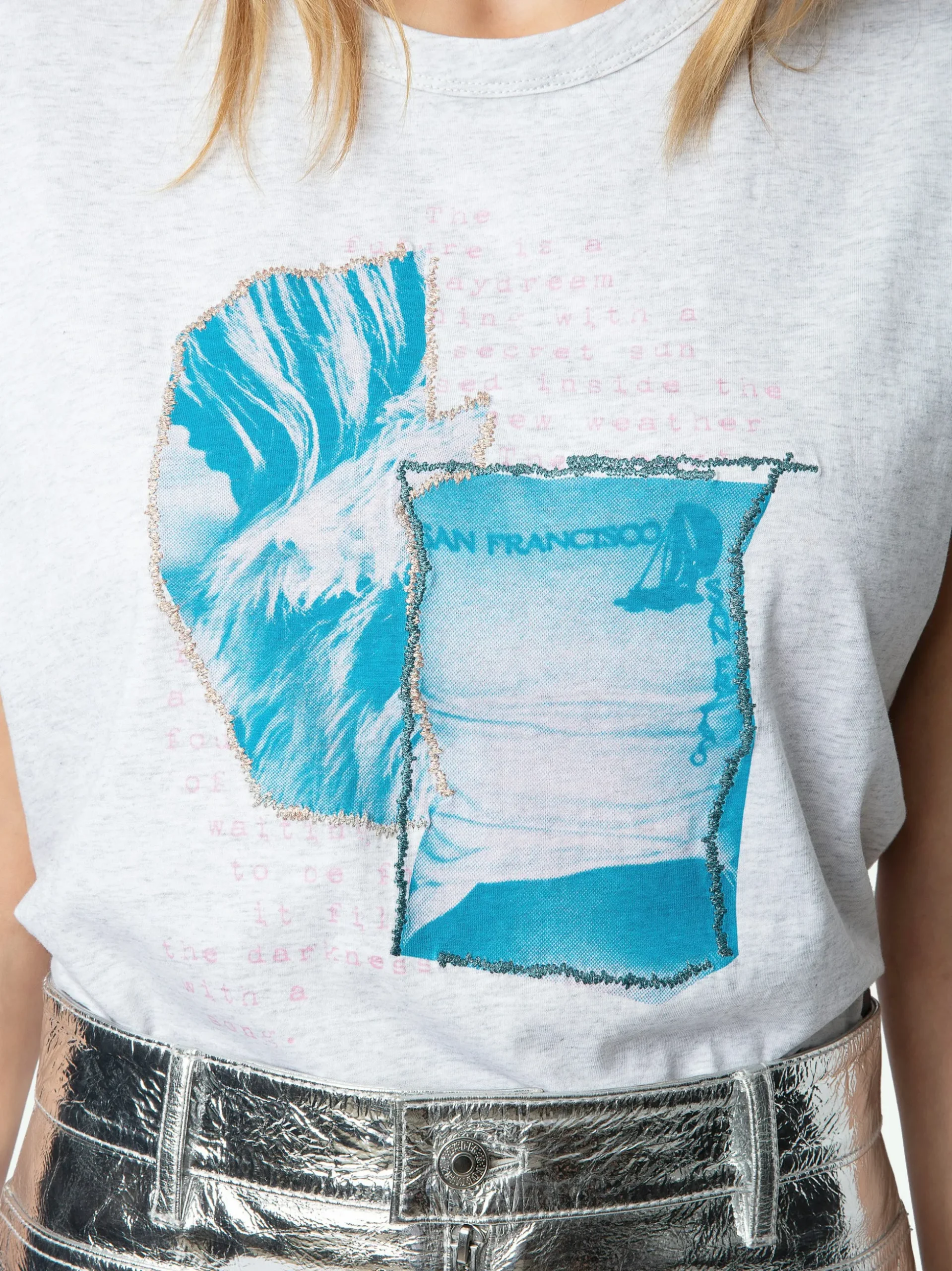 anya_photoprint_tshirt_1.webp Zadig&Voltaire Anya Photoprint T-shirt Gris chine Best