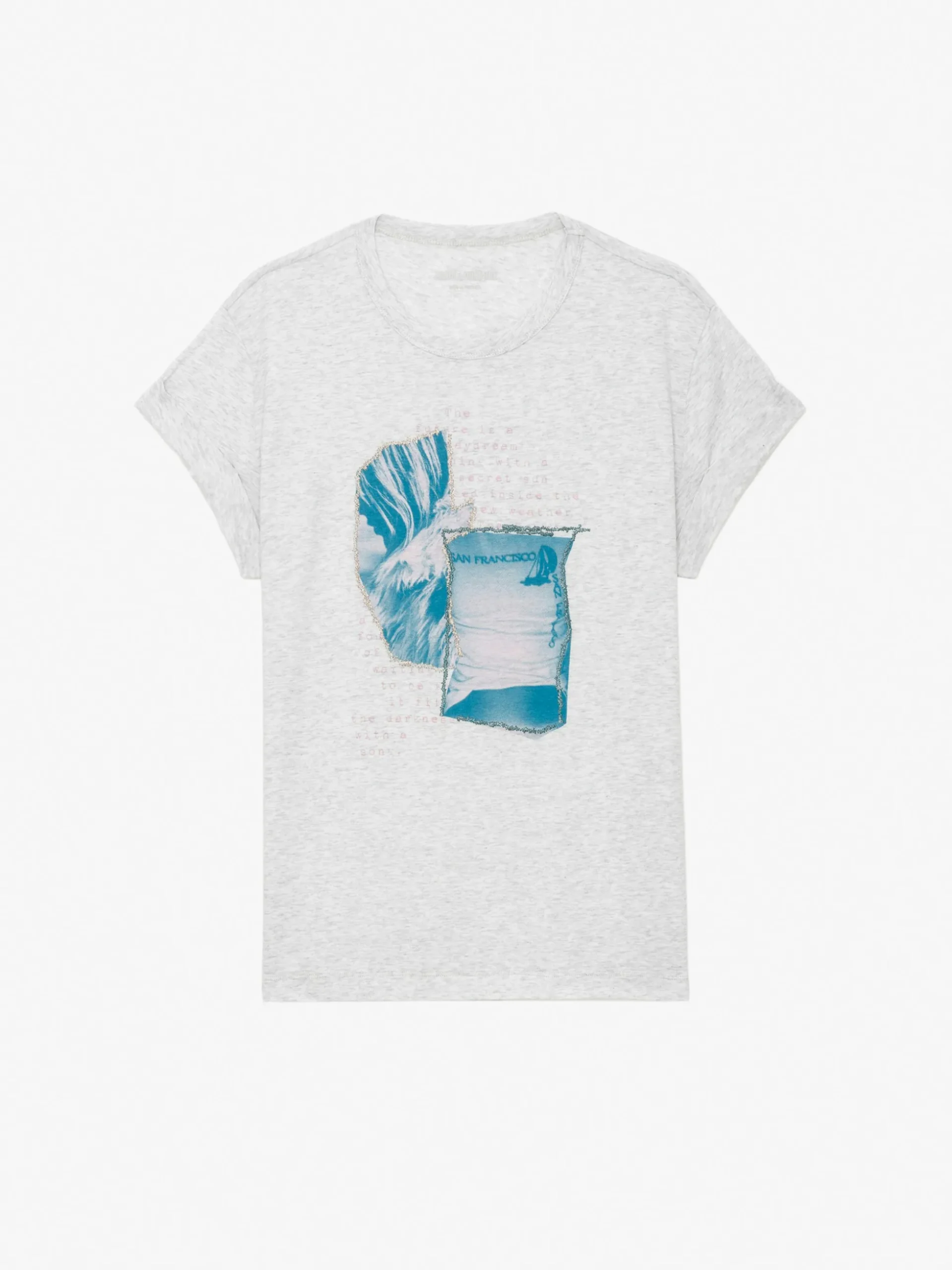 anya_photoprint_tshirt_4.webp Zadig&Voltaire Anya Photoprint T-shirt Gris chine Best