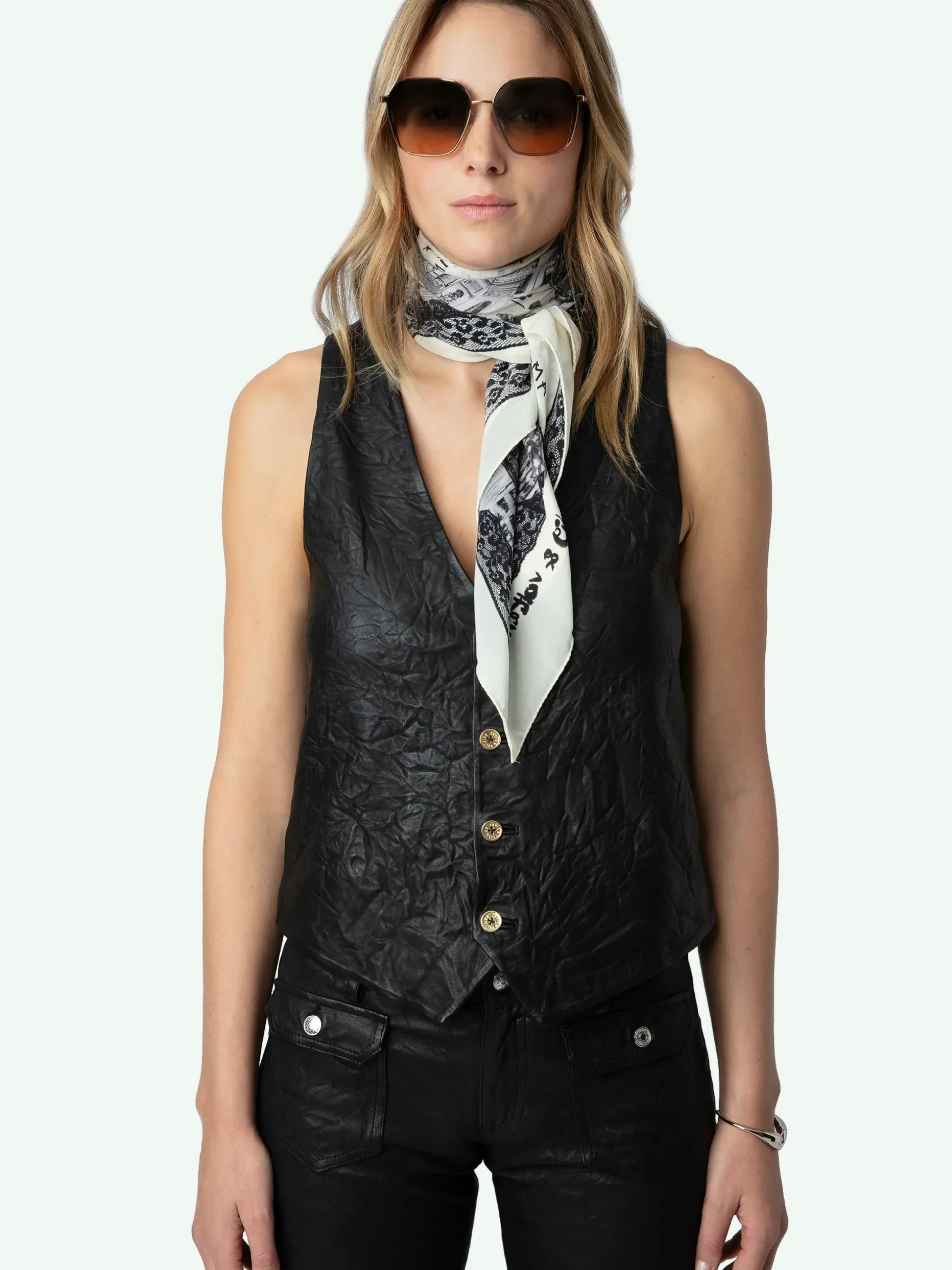 blondie__silk_scarf_5.webp Zadig&Voltaire Blondie 85 Silk Scarf Flash Clearance