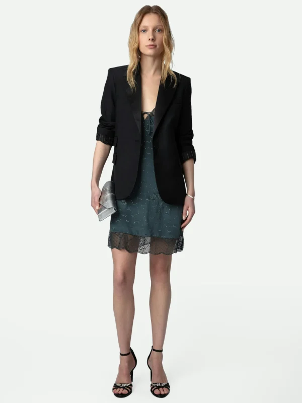 Zadig&Voltaire Calissa Silk Jacquard Dress Nori Cheap