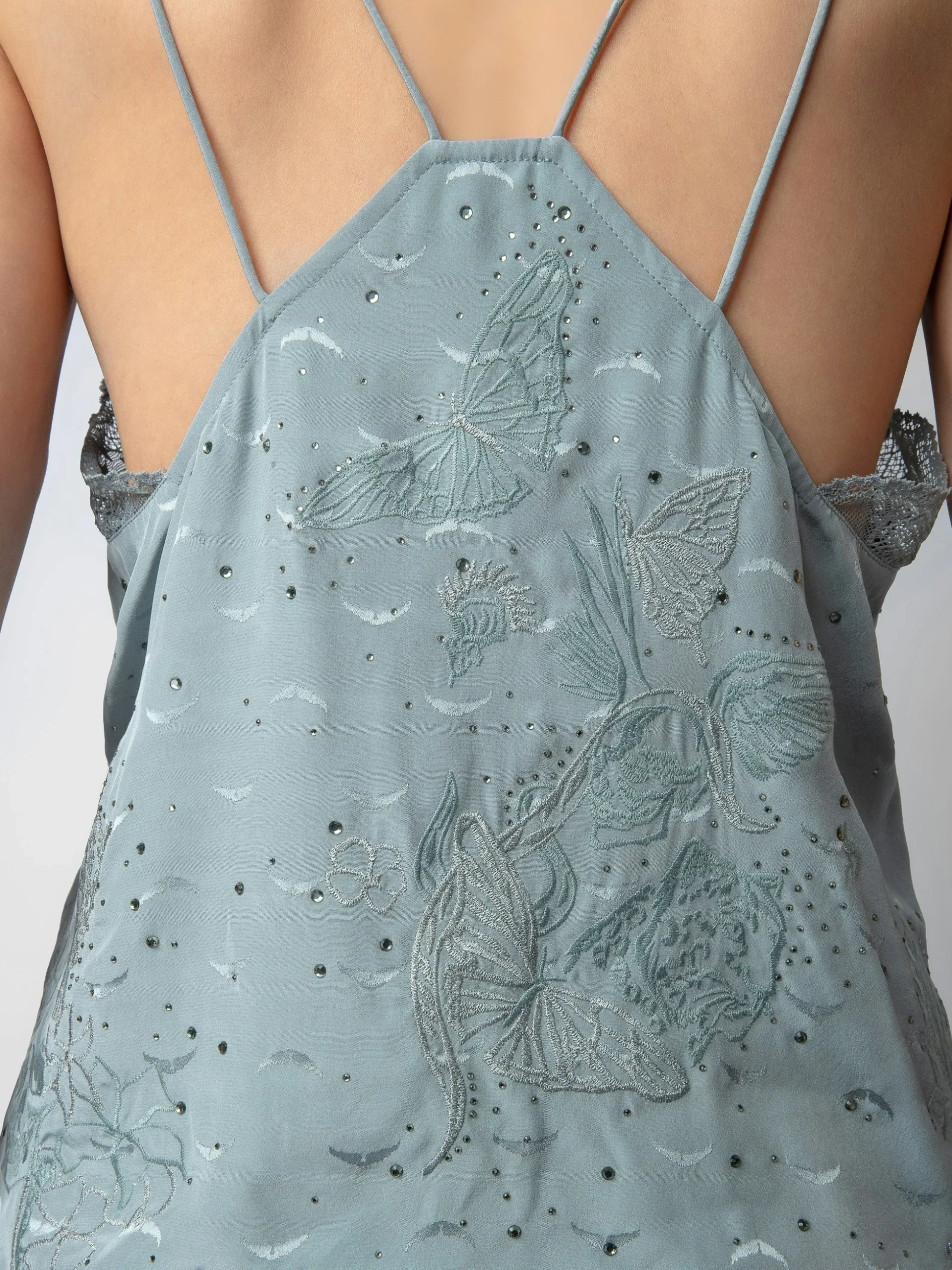 capela_diamant_silk_jacquard_camisole_3.webp Zadig&Voltaire Capela Diamanté Silk Jacquard Camisole Glacier Outlet