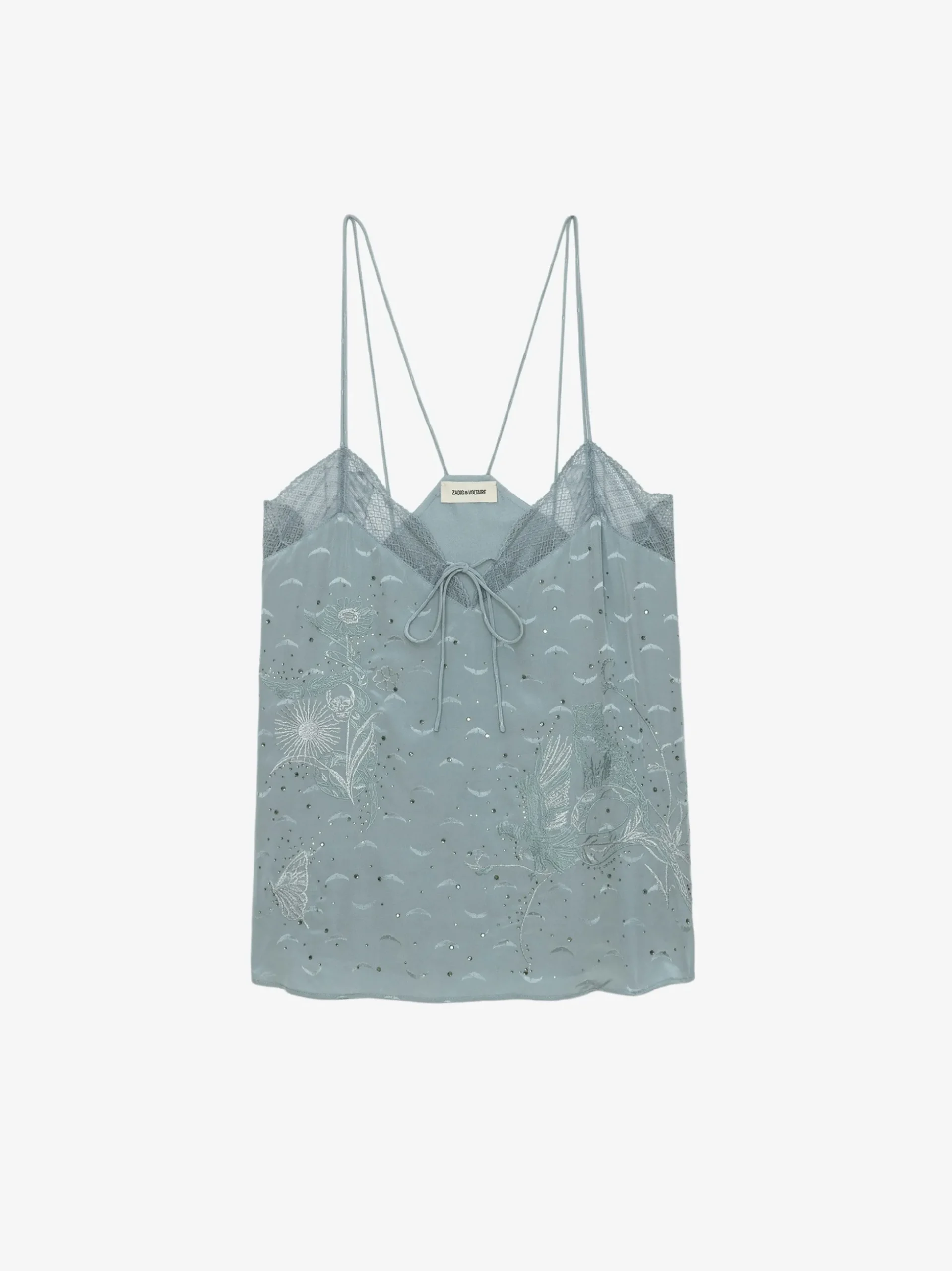 capela_diamant_silk_jacquard_camisole_6.webp Zadig&Voltaire Capela Diamanté Silk Jacquard Camisole Glacier Outlet