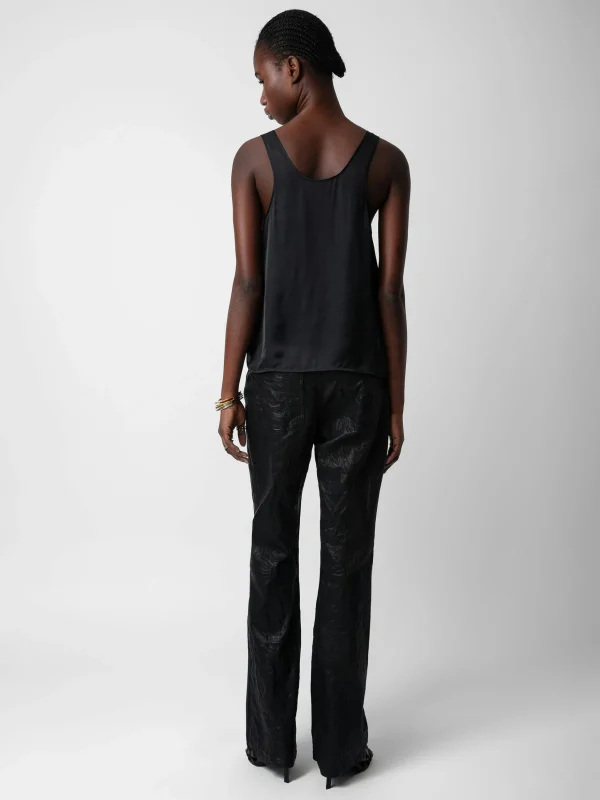 Zadig&Voltaire Carys Satin Top Black Best Sale
