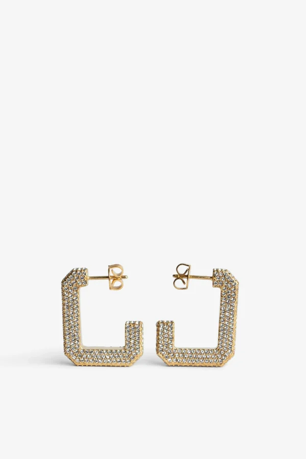 Zadig&Voltaire Cecilia Strass Earrings Old gold Cheap
