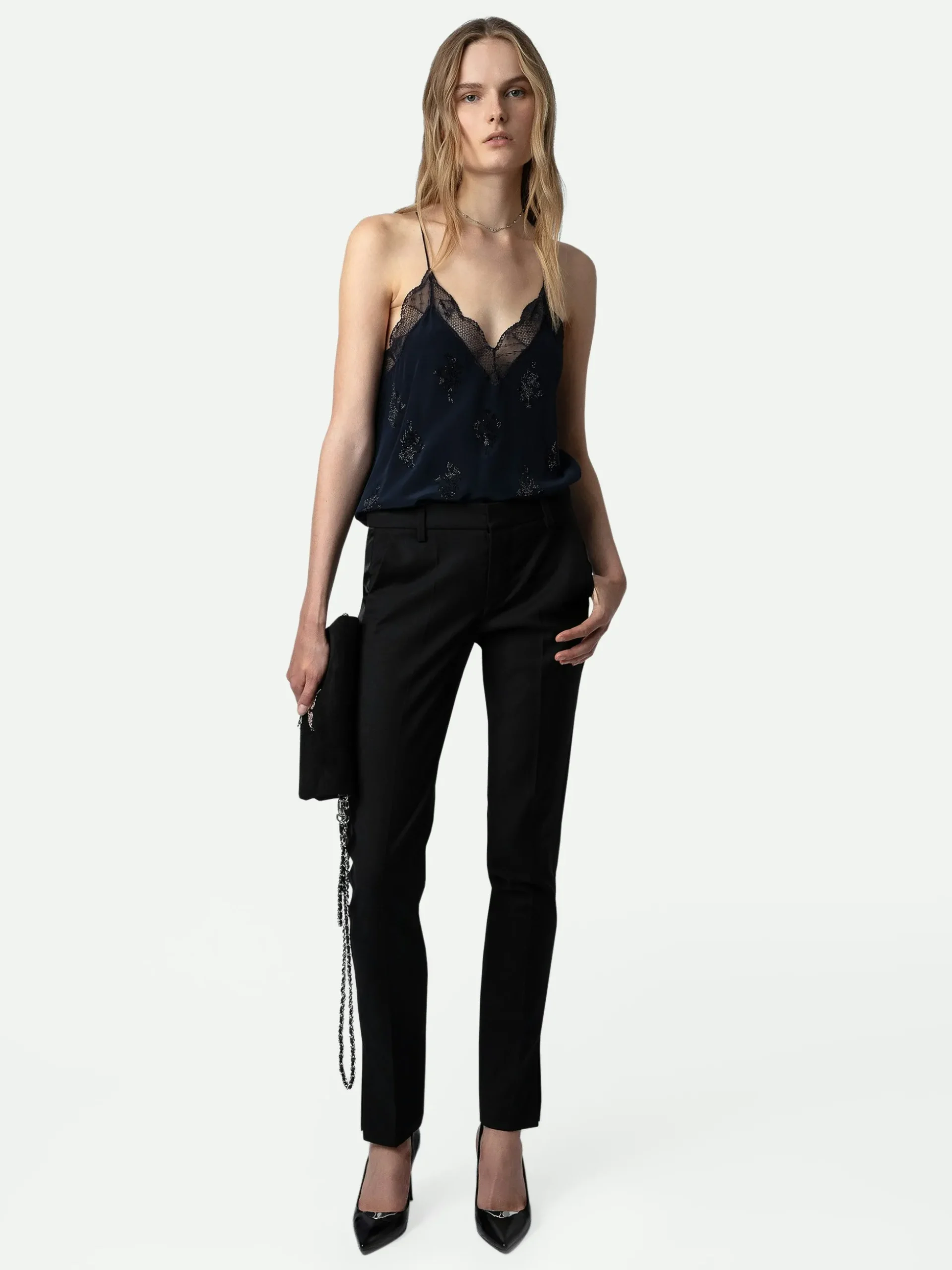 christy_diamant_silk_camisole_0.webp Zadig&Voltaire Christy Diamanté Silk Camisole Encre Store