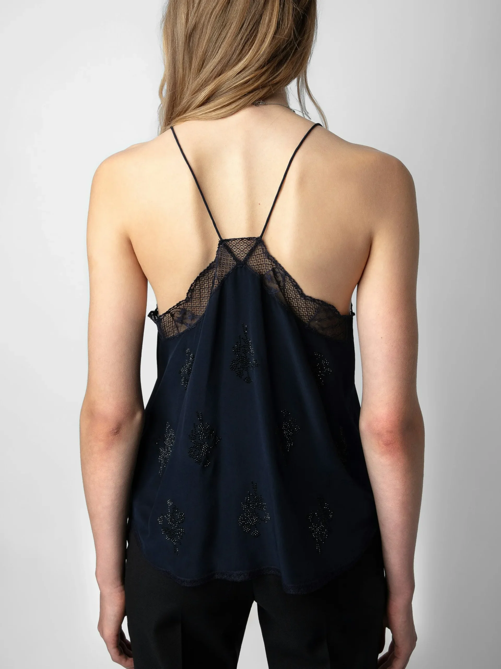 christy_diamant_silk_camisole_1.webp Zadig&Voltaire Christy Diamanté Silk Camisole Encre Store