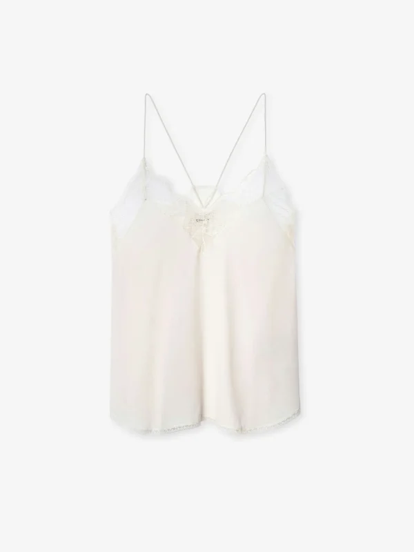 Zadig&Voltaire Christy Silk Camisole Ecru Online