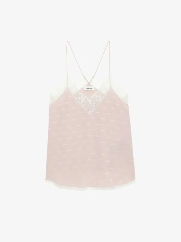 Zadig&Voltaire Christy Silk Jacquard Camisole Primrose New