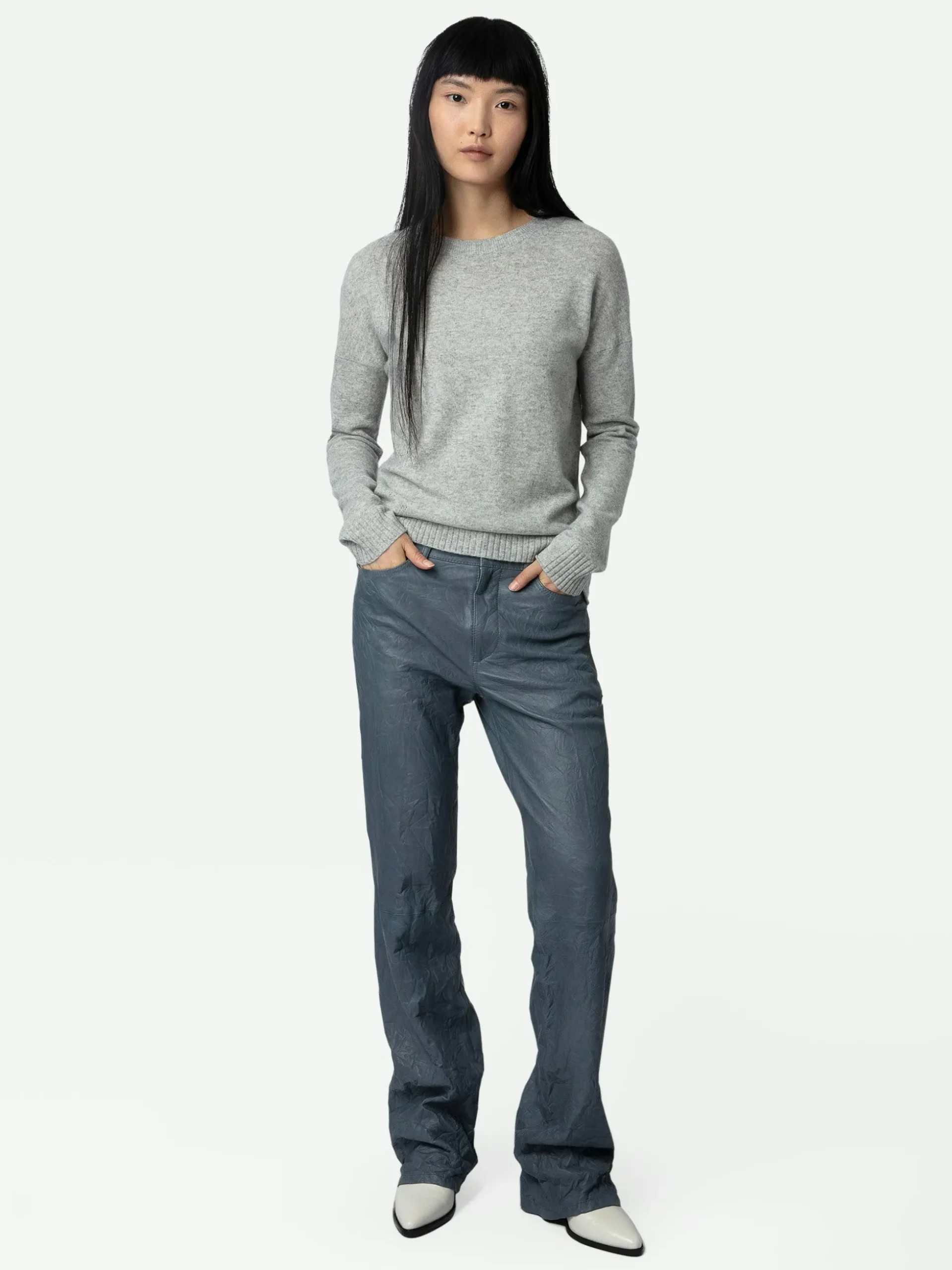 cici_patch_cashmere_sweater_0-2.webp Zadig&Voltaire Cici Patch Cashmere Sweater Gris chine clair Cheap