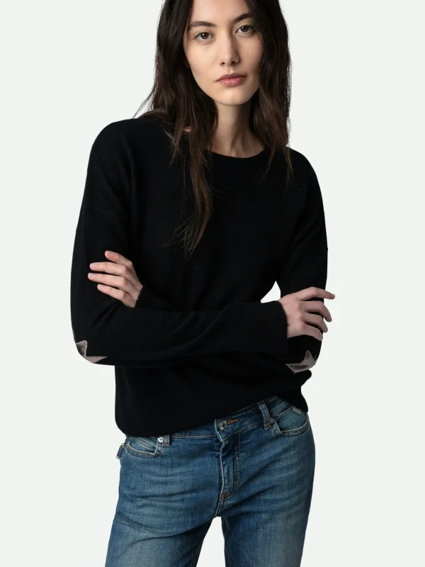Zadig&Voltaire Cici Patch Cashmere Sweater Black Outlet