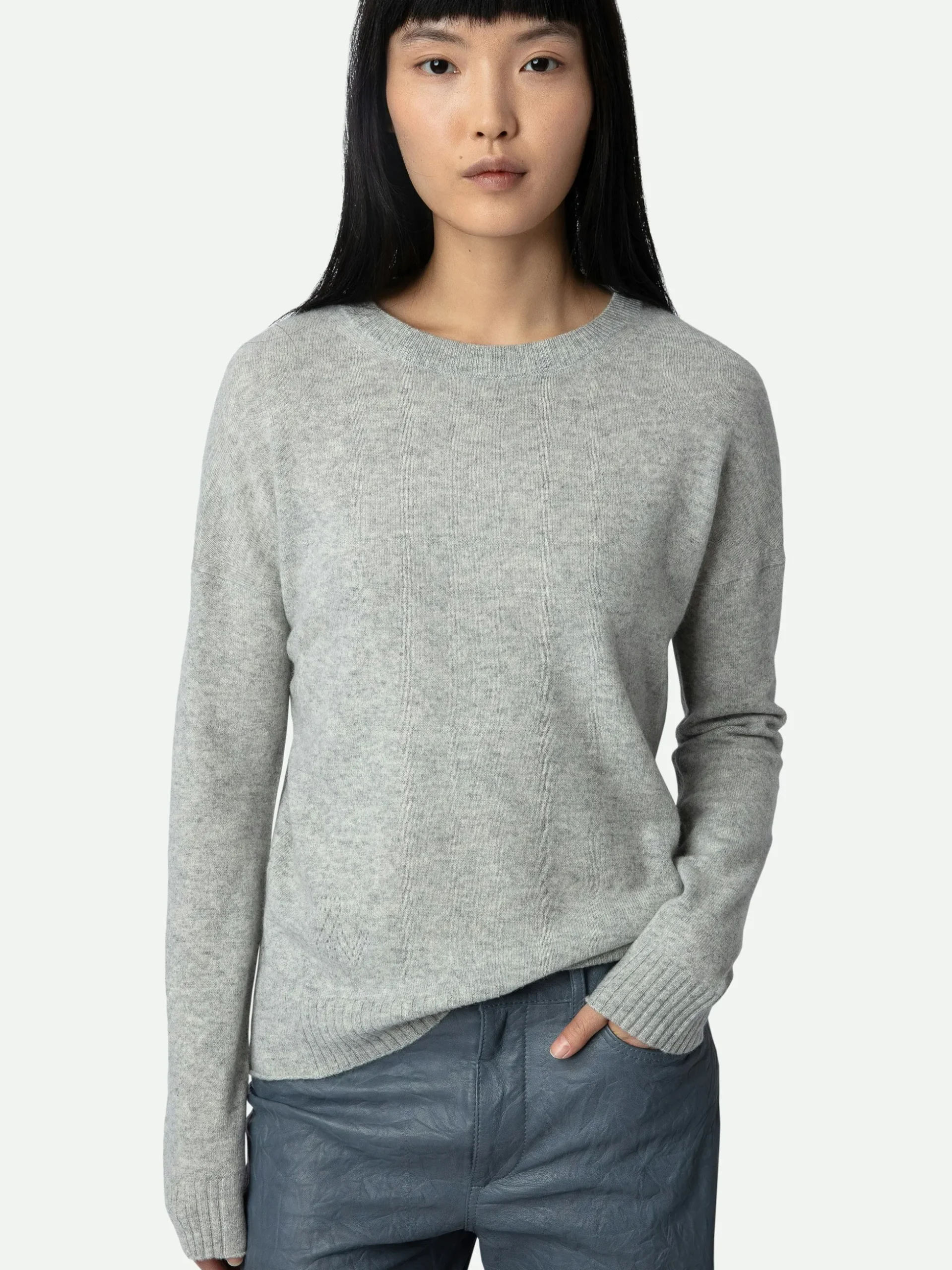 cici_patch_cashmere_sweater_4-2.webp Zadig&Voltaire Cici Patch Cashmere Sweater Gris chine clair Cheap