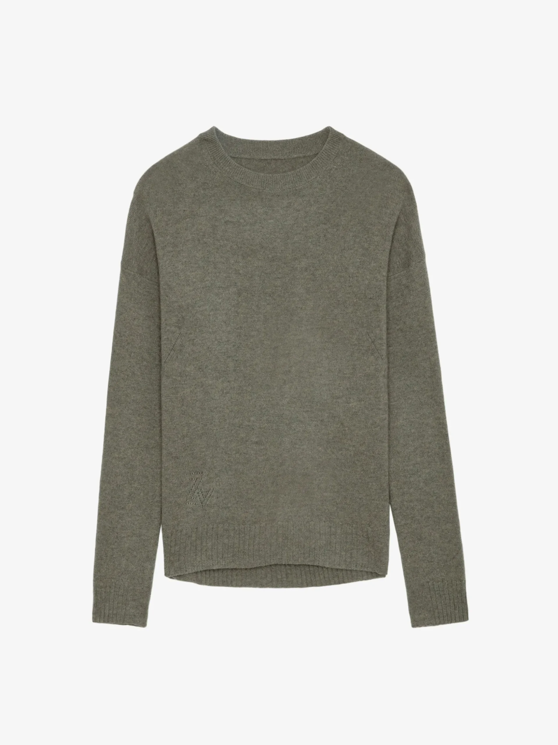 cici_patch_cashmere_sweater_5.webp Zadig&Voltaire Cici Patch Cashmere Sweater Kaki clair New