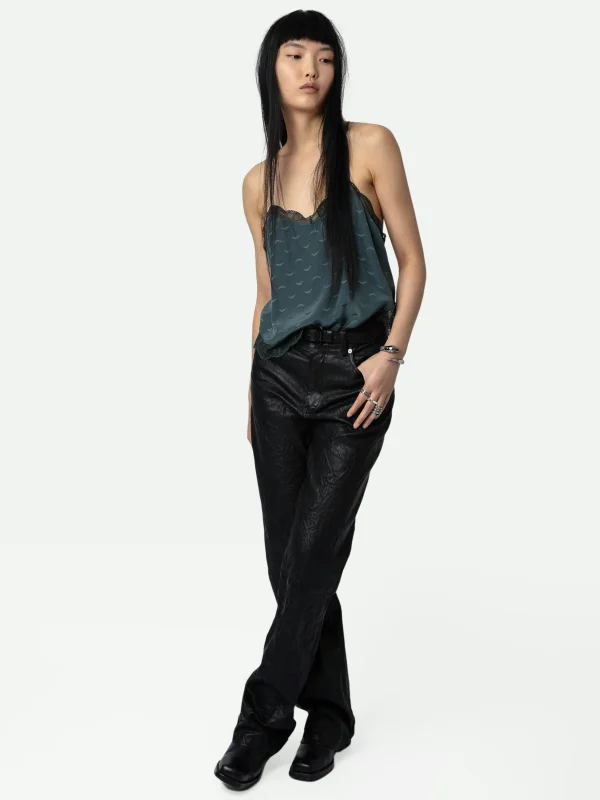 Zadig&Voltaire Claudy Silk Jacquard Camisole Nori Fashion