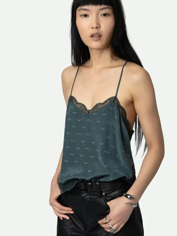 Zadig&Voltaire Claudy Silk Jacquard Camisole Nori Fashion