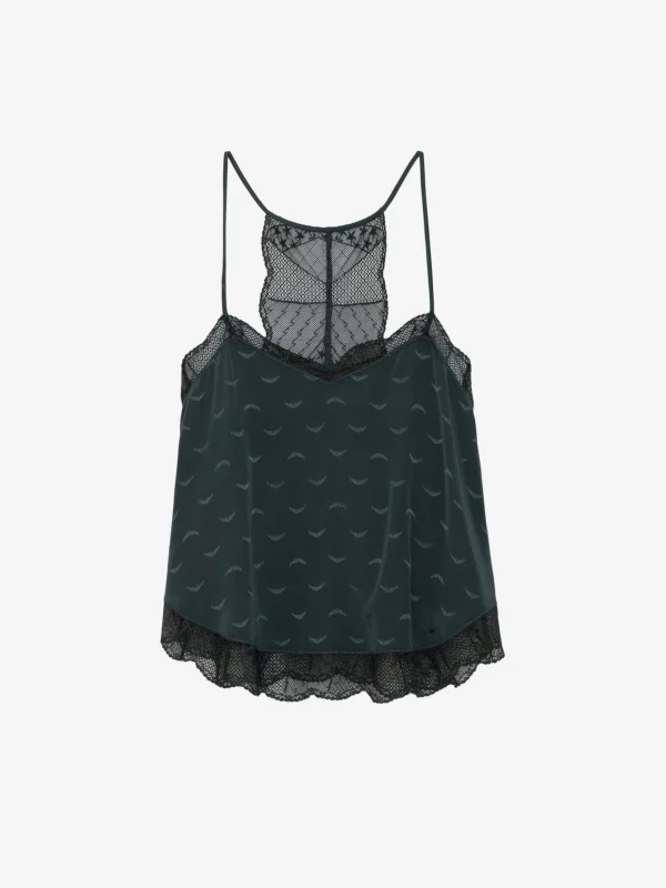 Zadig&Voltaire Claudy Silk Jacquard Camisole Nori Fashion