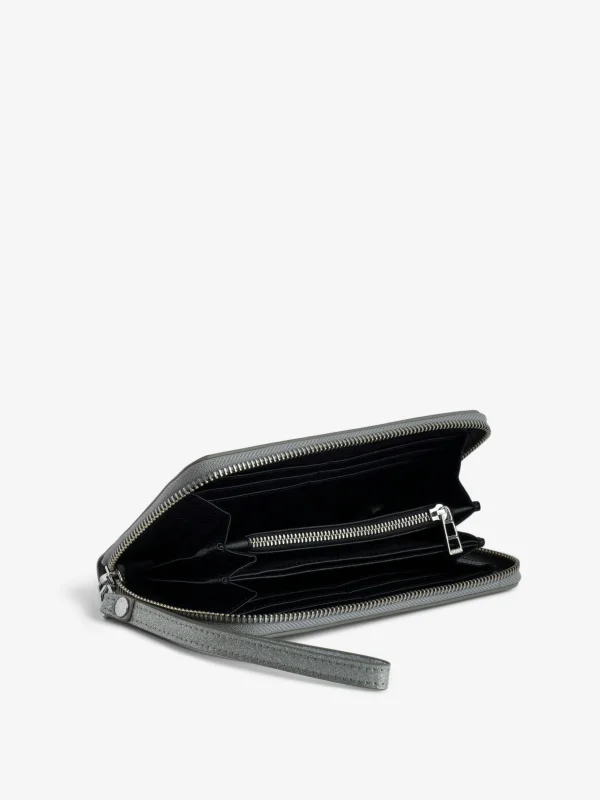 Zadig&Voltaire Compagnon Infinity Patent Wallet Silver Discount