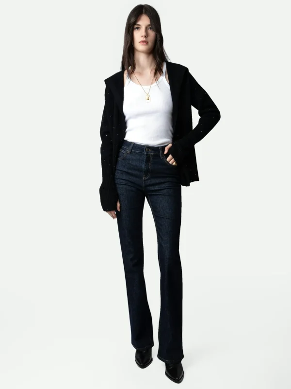 Zadig&Voltaire Cosany Diamanté Cashmere Cardigan Black Online