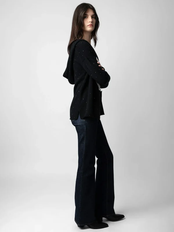 Zadig&Voltaire Cosany Diamanté Cashmere Cardigan Black Online
