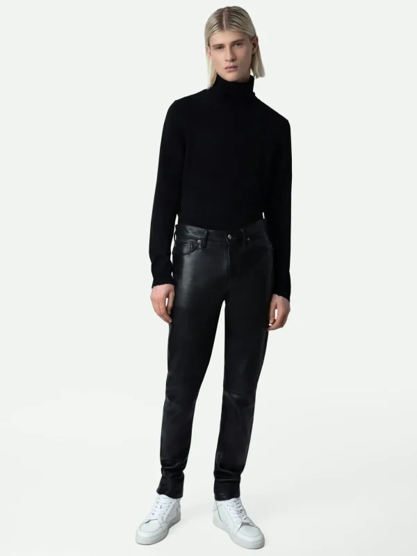 Zadig&Voltaire David Leather Pants Black Fashion