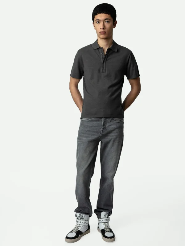 Zadig&Voltaire Dimitri Polo Shirt Carbone Fashion