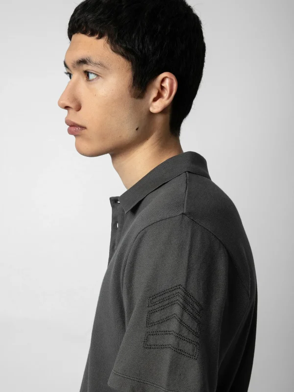 Zadig&Voltaire Dimitri Polo Shirt Carbone Fashion