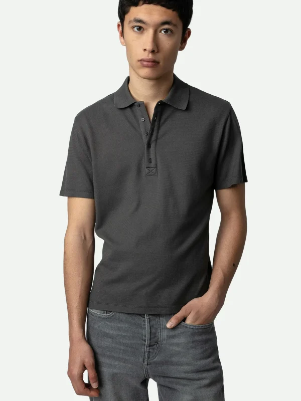 Zadig&Voltaire Dimitri Polo Shirt Carbone Fashion