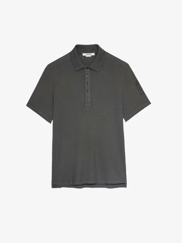 Zadig&Voltaire Dimitri Polo Shirt Carbone Fashion