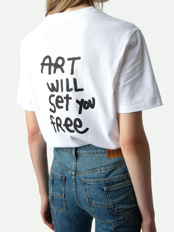Zadig&Voltaire Edwin Devil T-shirt White Sale