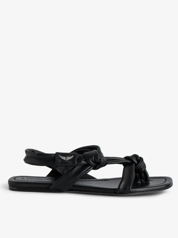 Zadig&Voltaire Forget Me Knot Sandals Black Clearance