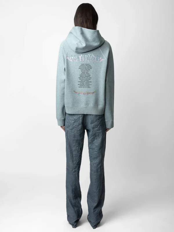 Zadig&Voltaire Georgy Concert Diamanté Hoodie Glacier Cheap