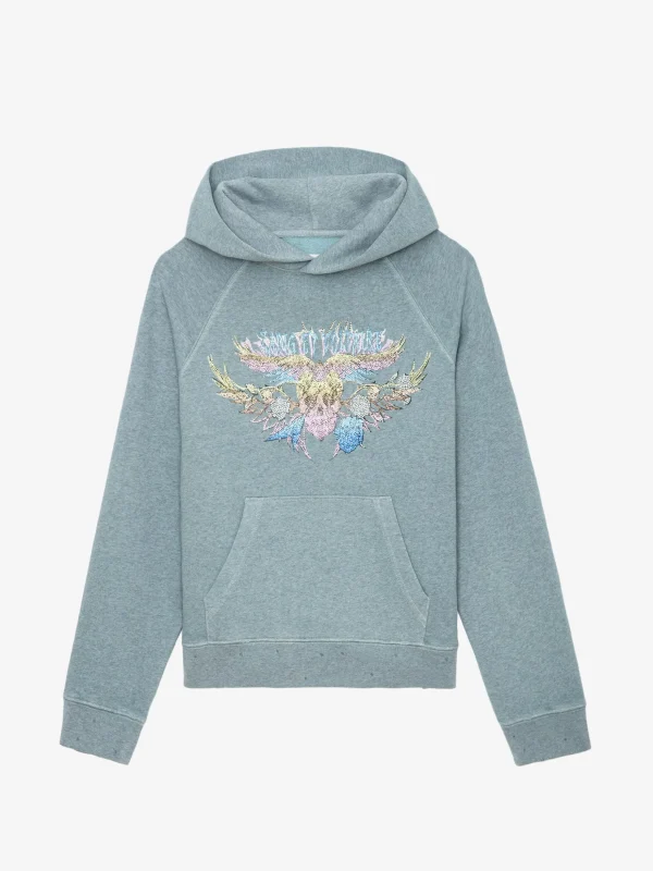 Zadig&Voltaire Georgy Concert Diamanté Hoodie Glacier Cheap