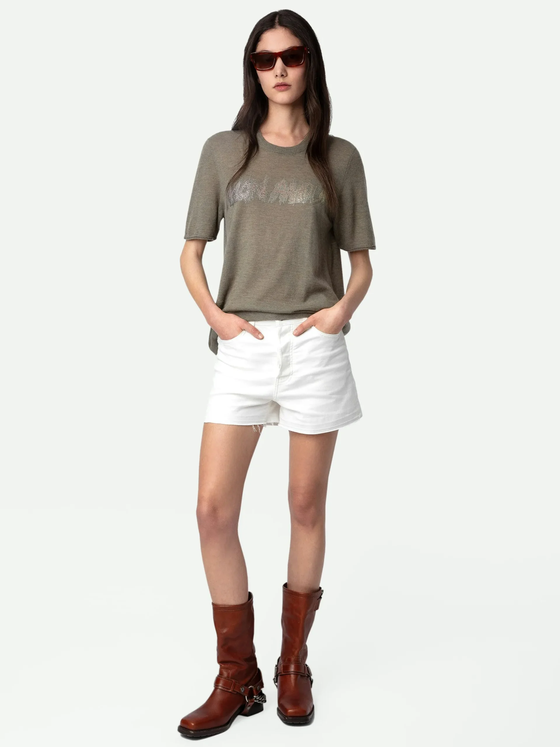 ida_mon_amour_diamant_cashmere_sweater_0.webp Zadig&Voltaire Ida Mon Amour Diamanté Cashmere Sweater Kaki clair Store