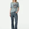 Zadig&Voltaire Ida Photoprint Cashmere Sweater Nuage Clearance