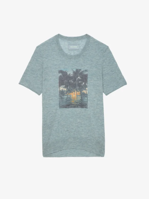 Zadig&Voltaire Ida Photoprint Cashmere Sweater Nuage Clearance