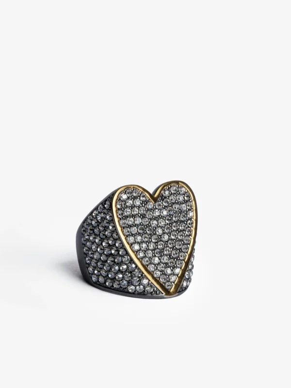 Zadig&Voltaire Idol Strass Ring Shiny black Shop
