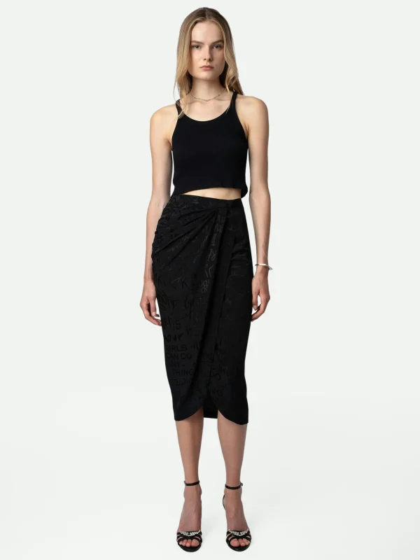 Zadig&Voltaire Jamelia Jacquard Skirt Black Shop