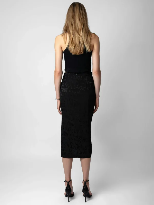 Zadig&Voltaire Jamelia Jacquard Skirt Black Shop