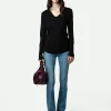 Zadig&Voltaire Jewellery Henley T-Shirt Black New