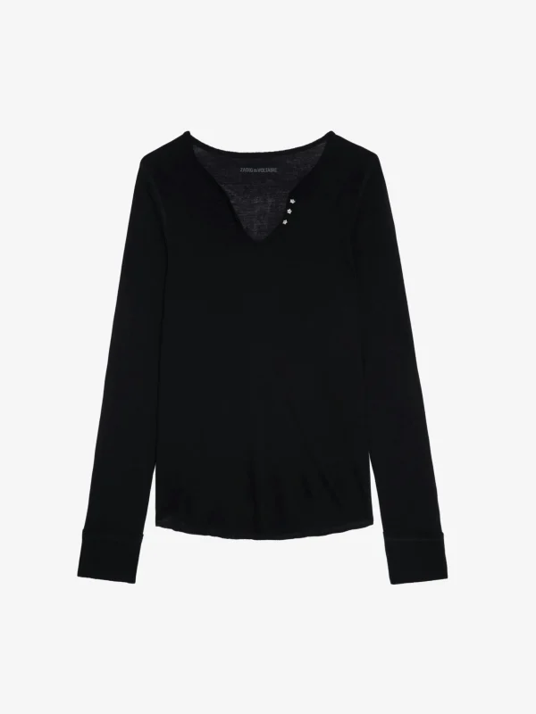 Zadig&Voltaire Jewellery Henley T-Shirt Black New