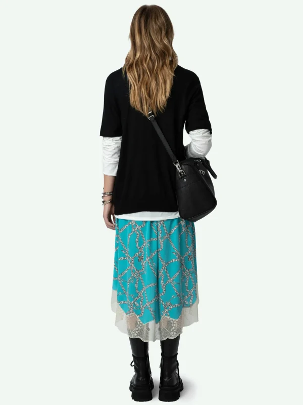 Zadig&Voltaire Joslin Silk Skirt Aqua Cheap