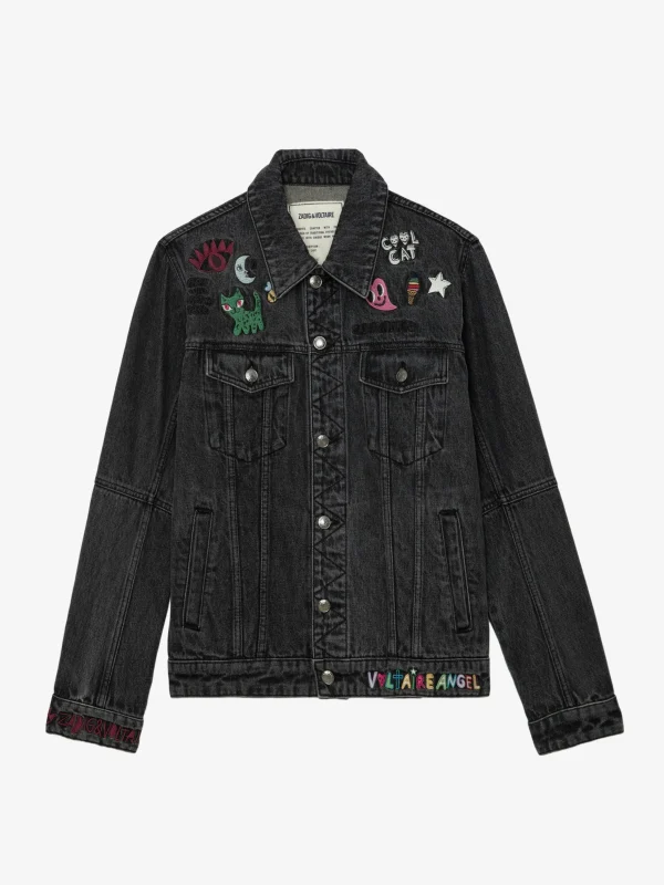 Zadig&Voltaire Kasy Denim Jacket Grey Cheap