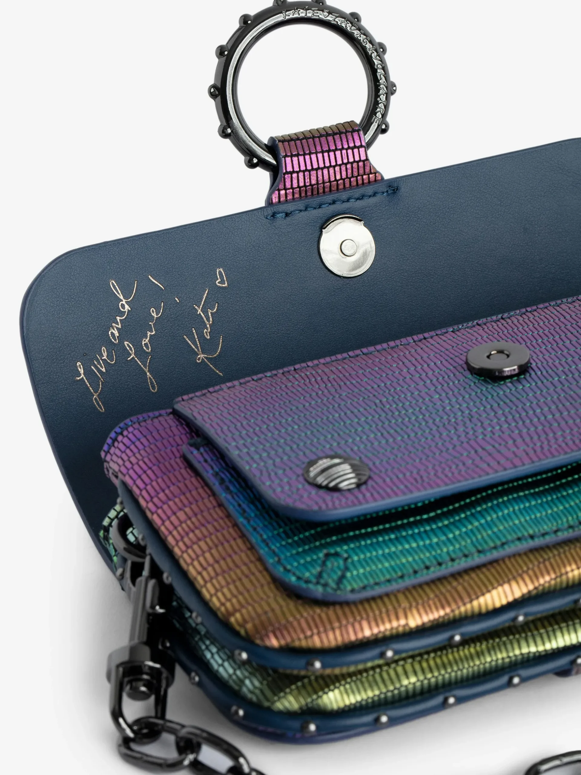 kate_wallet_embossed_metallic_bag_4.webp Zadig&Voltaire Kate Wallet Embossed Metallic Bag Rainbow Best