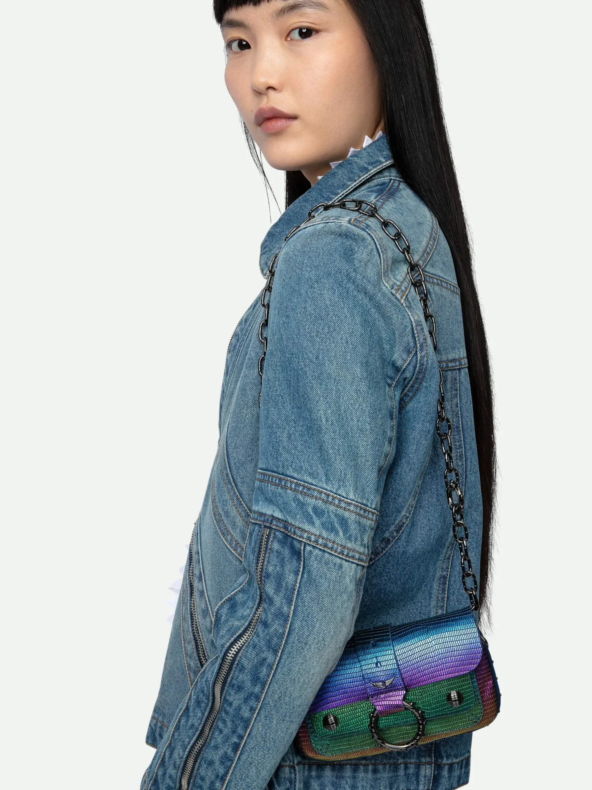 kate_wallet_embossed_metallic_bag_6.webp Zadig&Voltaire Kate Wallet Embossed Metallic Bag Rainbow Best