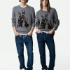 Zadig&Voltaire Kennedy Cashmere Sweater Gris moyen Outlet