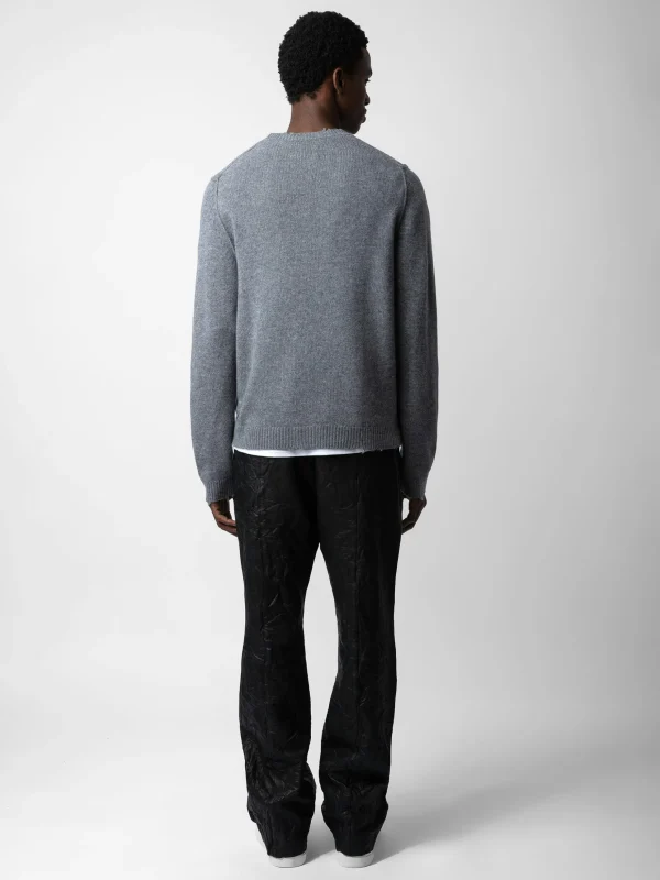 Zadig&Voltaire Kennedy Cashmere Sweater Gris moyen Outlet
