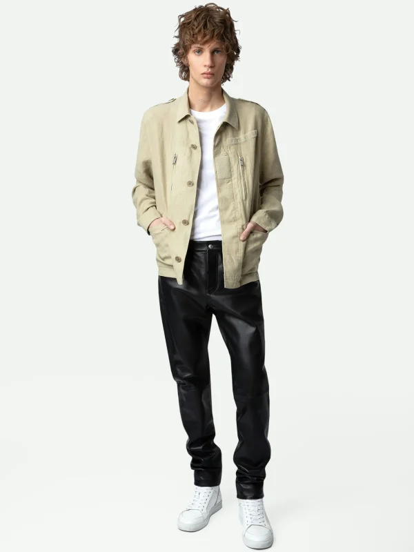 Zadig&Voltaire Kido Linen Jacket Light beige Shop