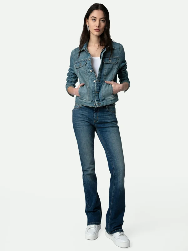 Zadig&Voltaire Kioky Denim Jacket Blue Clearance
